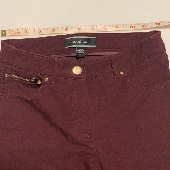 Le Chateau Maroon Pants size 0 (XS to S) - Picture 2 of 4